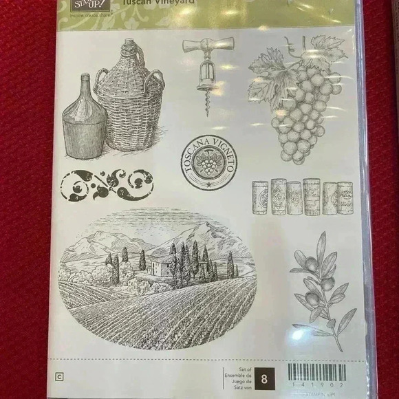 A grouping of three packages of stamps , Stampin A grouping of three packages . - Picture 3 of 7